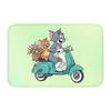 Custom  Cat And Mouse Doormat Anti-Slip Entrance Welcome Kitchen Bath Floor Door Mat  Toilet Living Room Carpet Rug