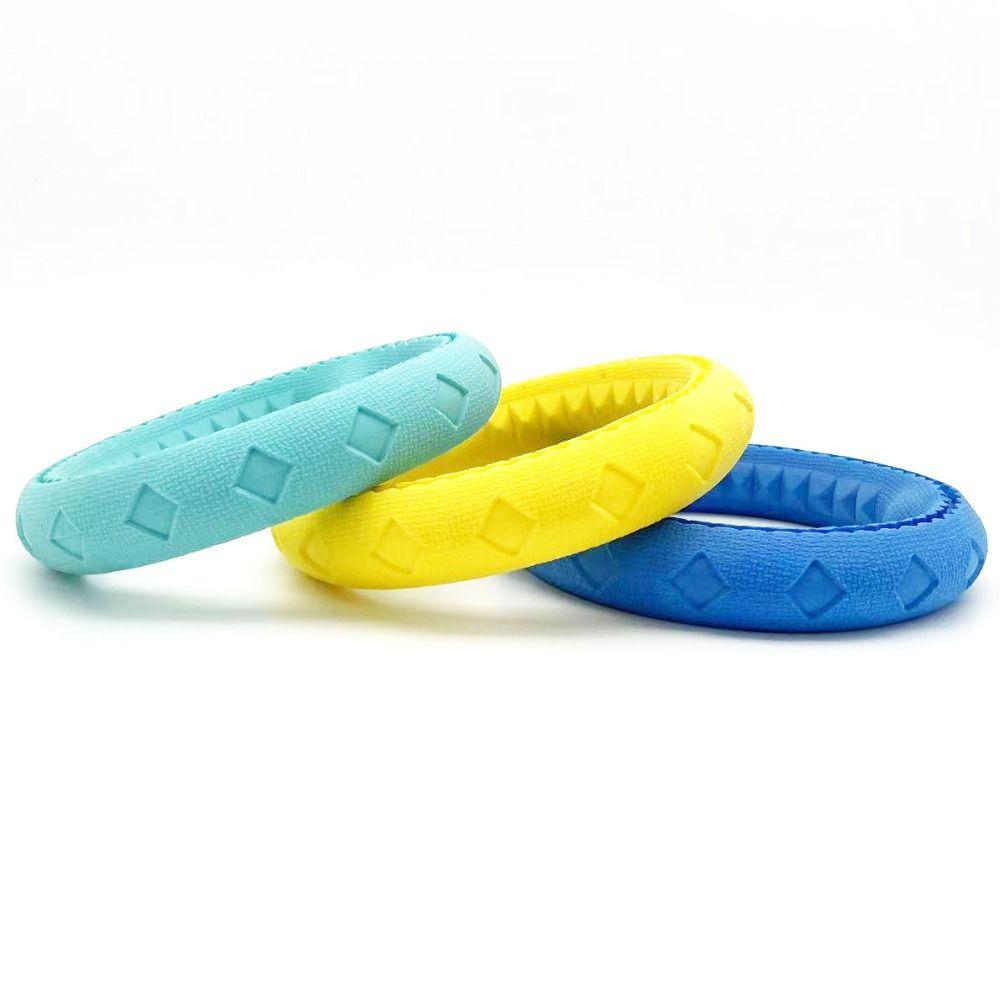 TPR Dog Pull Ring Toy Safety Teeth Cleaning Puppy Chewing Toy Interactive Outdoor Pet Play Pet Teething Toy Dog Boredom Toys