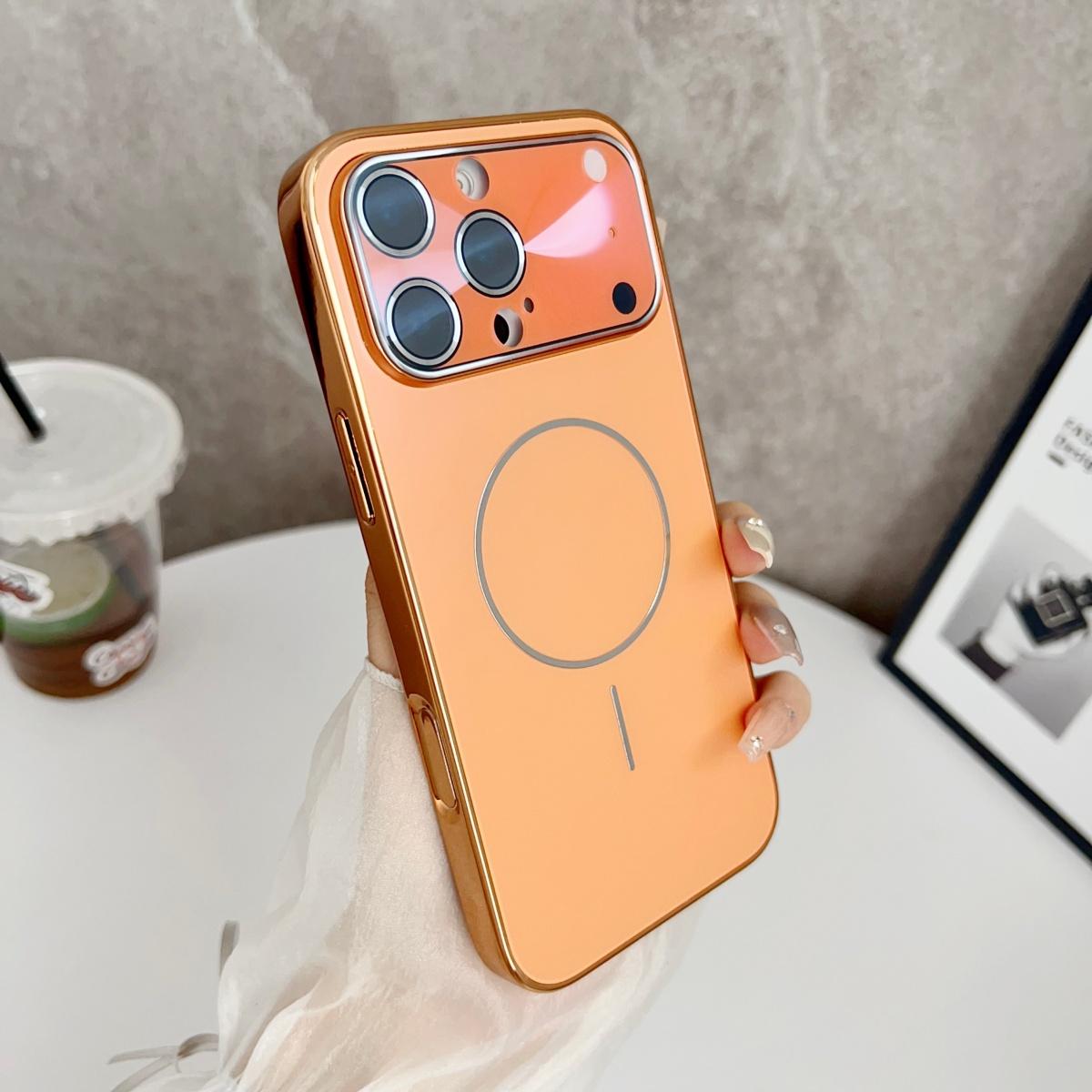 

Original Frosted Glass Large Window For Magsafe Phone Case For iPhone 17 Air 16 15 14 13 Pro Max Magnetic Wireless Charge Cover iPhone 12