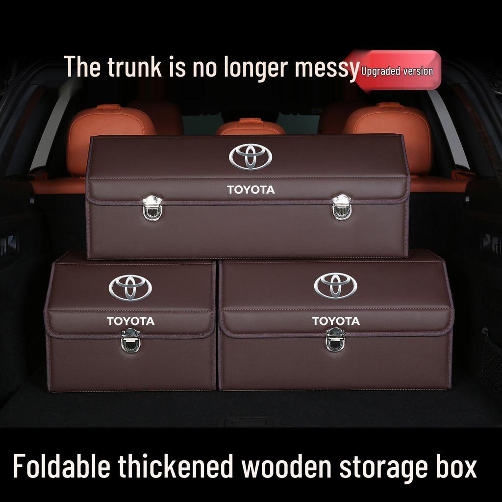 Fits in the trunks of Toyota Land Cruiser, Highlander, and Corolla.