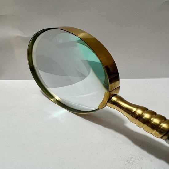 Brass Magnifying Glass Handheld 5x Page Reader for Books, Maps, Nautical Decor Collectible Magnifier, Anniversary Gift, Graduation Gift