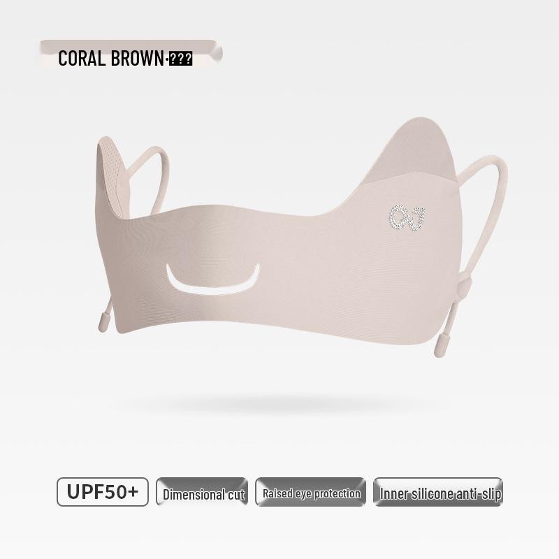 Seamless Butterfly Mask: Women's 24x Sun Protection with Breathable Ice Silk & UV Shield for Eye Corners & Nose