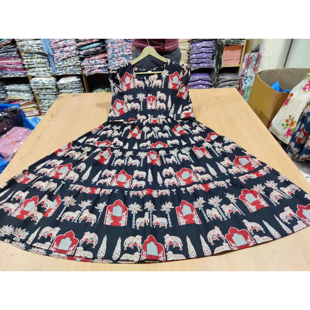 Indian Designer Cotton Anarkali Kurta Gown Women Party Wear Top Tunic Kurti VSO-1743 C