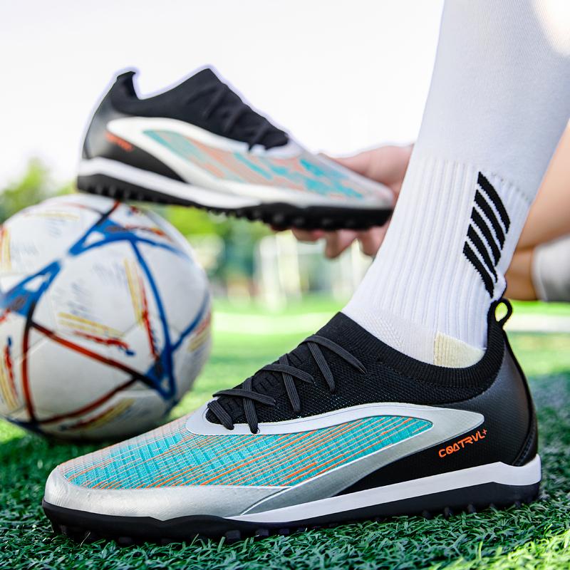 Sapatos esportivos de treinamento para estudantes, masculinos e femininos, chuteiras de futebol, sapatos de competição e treinamento esportivos antiderrapantes e resistentes ao desgaste