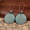 Retro Vintage Bohemian Geometric Drop Dangle Earrings For Women Ethnic Round Flower Leaf Tree Boho Earrings Female Jewelry Gift