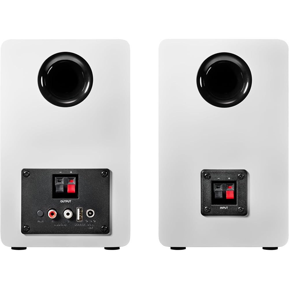 Audio-Technica AT-SP3X WH Active Speakers, Bookshelf Speakers, Record Player, Bluetooth Speakers [Wired, RCA Input, Multipoint, PC, TV, Music Listenin