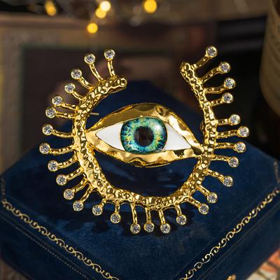 "Teufelsauge Brosche, High-End Damen Persönlichkeit, Übertriebene Augenbrosche, Nischendesign Sinn Brosche."