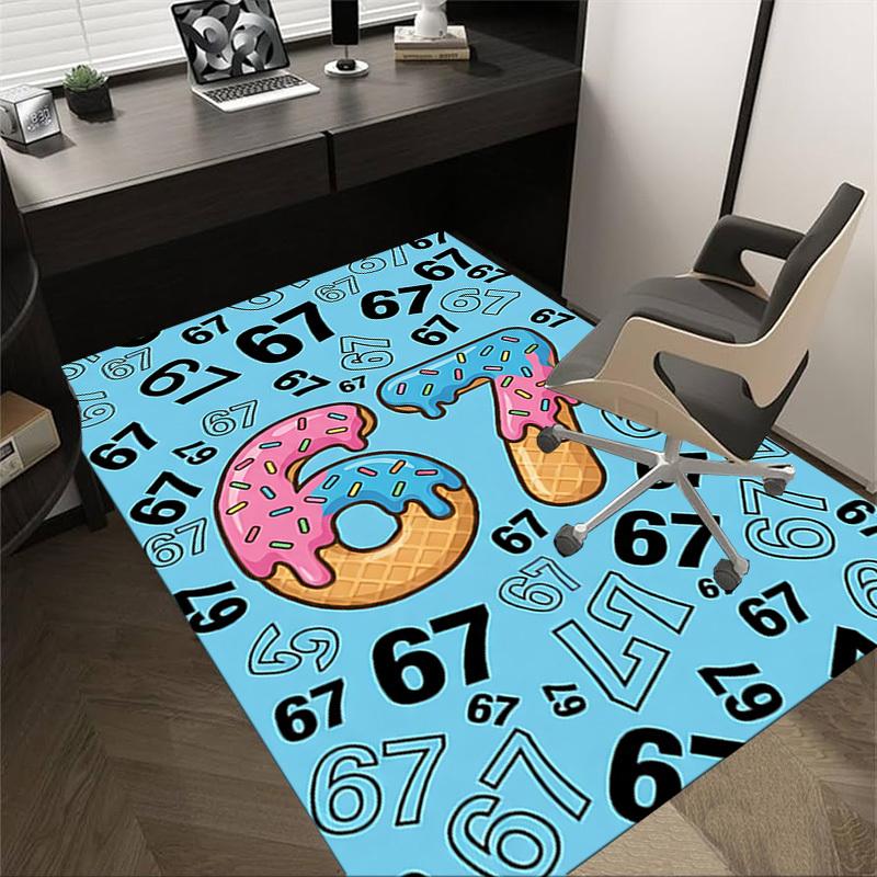

1PC Number 67 Extra Large Non-Slip Floor carpet, Office, family, bedroom, Studio - Large Area Rug,Longlasting Material-K0337 60cm by 90cm