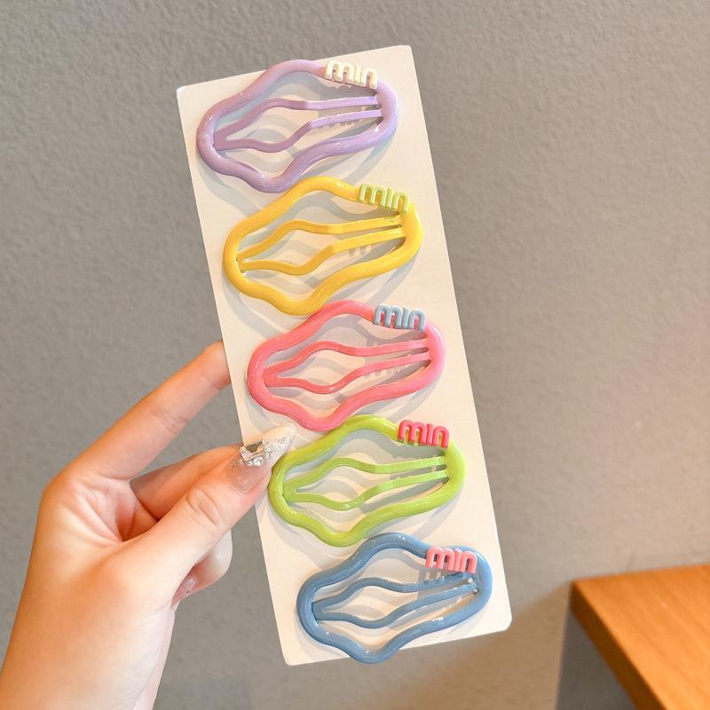 Dopamine Color Bangs Hair Clip Sideburns for Kids & Women - Duckbill Hairpin Headwear