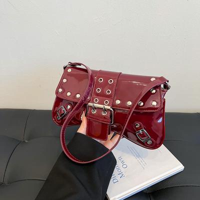 New Niche Design Versatile Style Shoulder Bag Female Popular Spice Girl Fashion Temperament Exquisite Willow Nail Armpit Bag