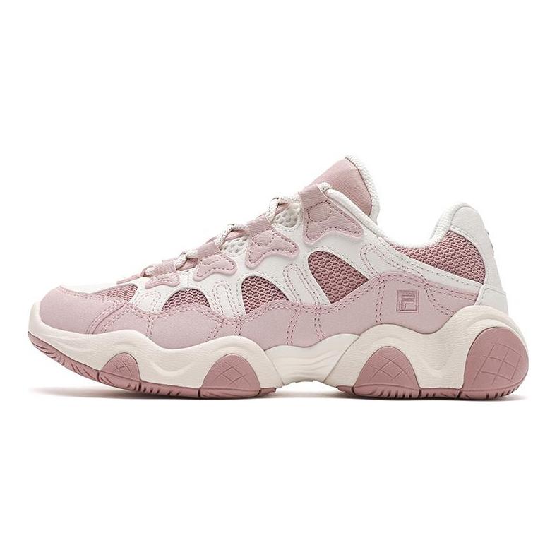 Fila Cushioning Abrasion Resistant Breathable Lightweight Low Top Casual Shoes Women's White Pink F12W532150FGR