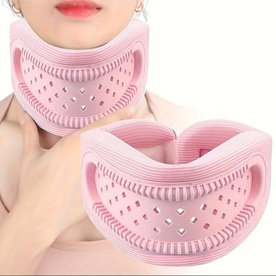 Breathable Silicone Neck Support Brace - Anti-Slouch Travel & Office Neck Collar for Men & Women