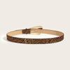 Stylish Pu Leather Belt With Leopard Pattern And Classic Pin Buckle For Daily Fashion