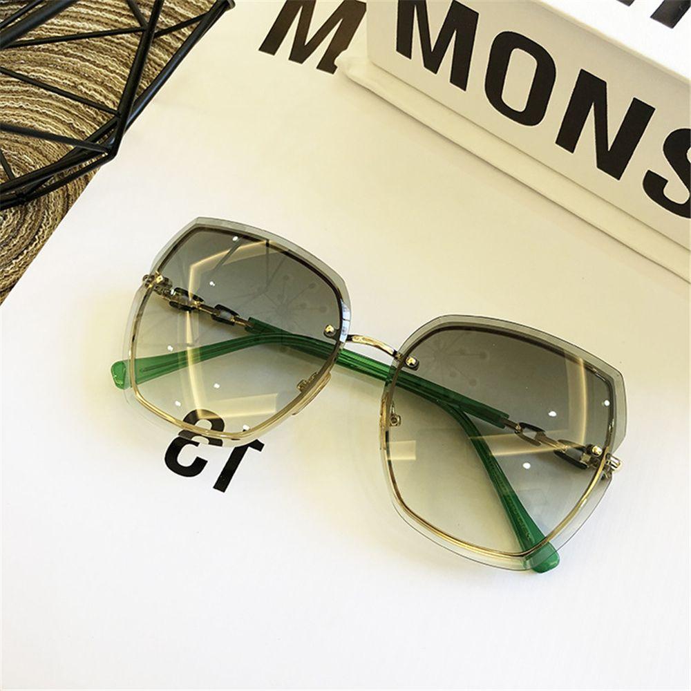 1Pc Brand Designer Sun Glasses Women'S Rimless Square Sunglasses Vintage Female Shades Uv400 Protection Eyewear