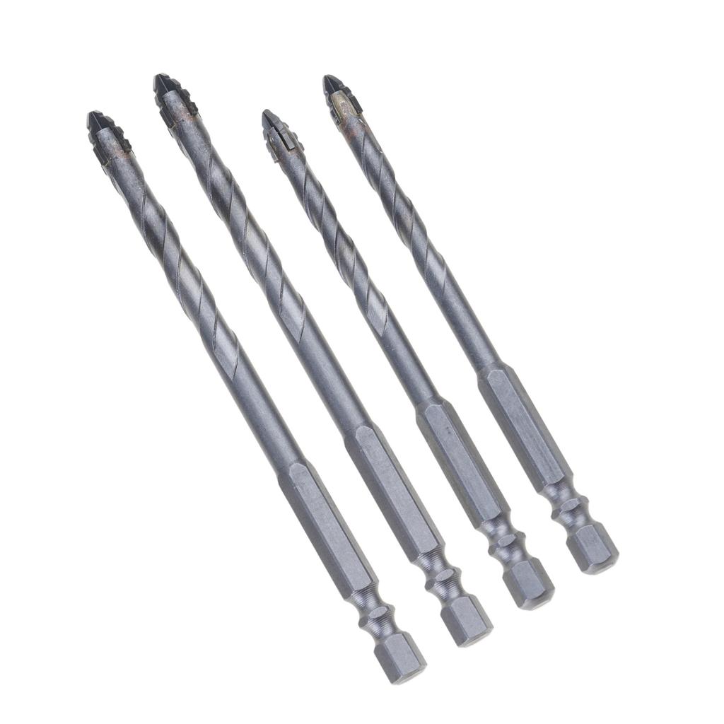4/5Pcs Eccentric Twist Drill Bit High Hardness Skewed Head Carbide Drill Bits for Concrete/Glass/Brick/Plastic/Wood