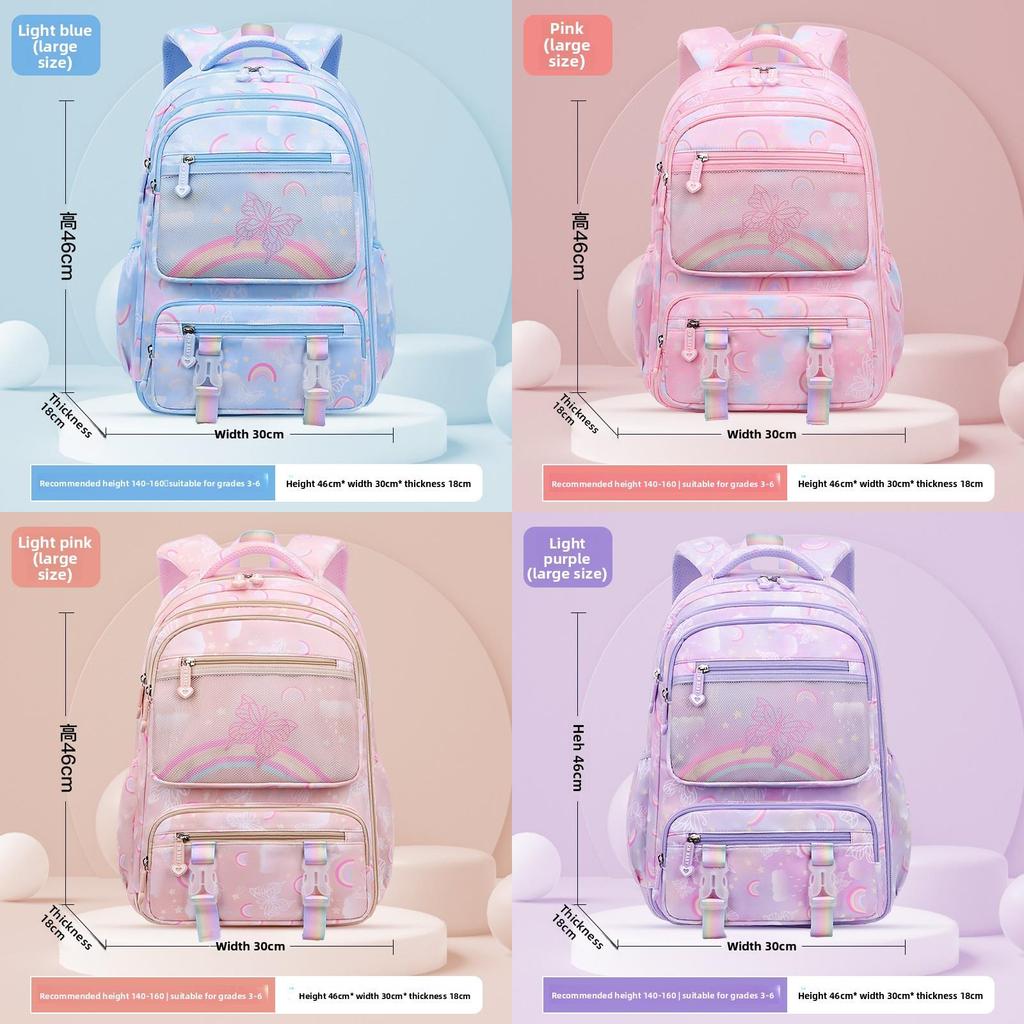 Sesame Baby Girls School Backpack With Nylon Material And Flower Pattern For Elementary Students