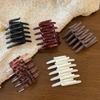 Vintage Cross Comb Hair Claws for Women Girls Fashion Acrylic Solid Color Double Side Comb Clamp Tooth Hairpin Hair Accessoriees