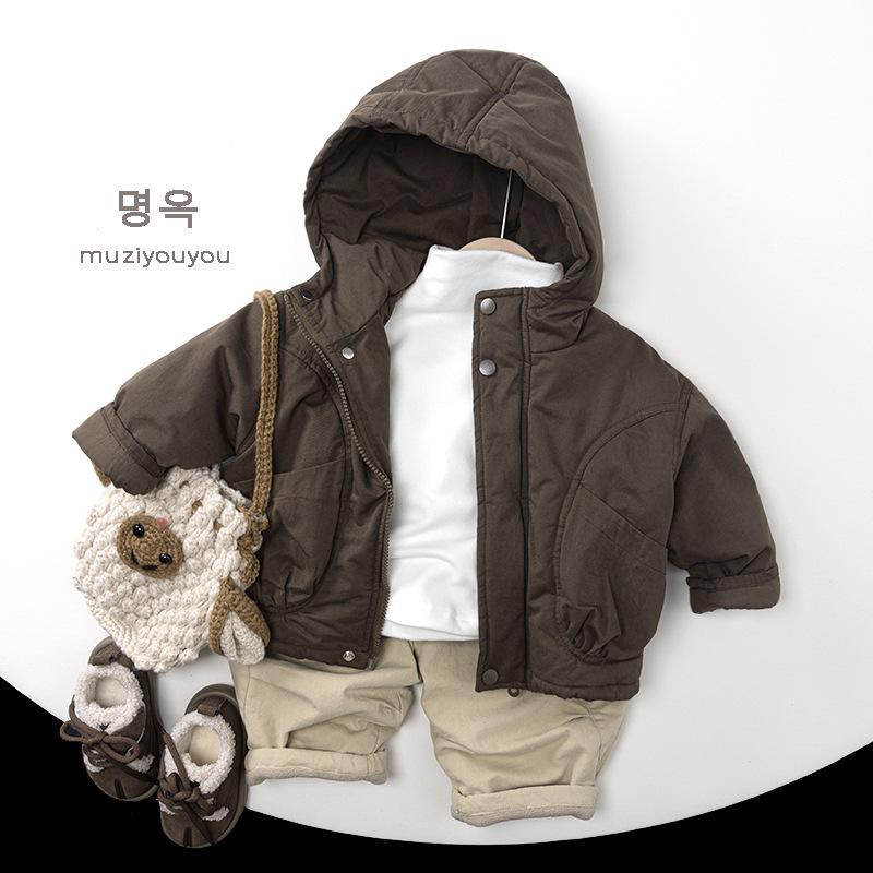 Kids Thick Fleece Warm Loose Casual Wide Leg Pants For Boys And Girls