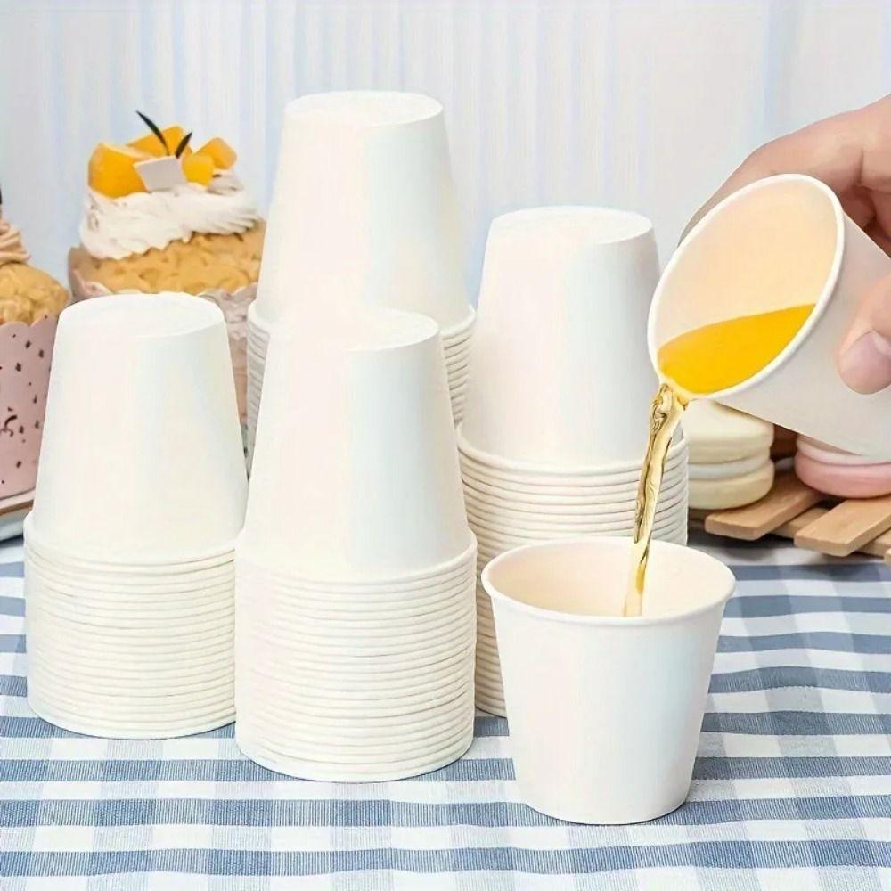 200Pcs Multisize Tasting Cup 30/60/120/200ml Paper Coffee Cup Paper Cup Set Office Use