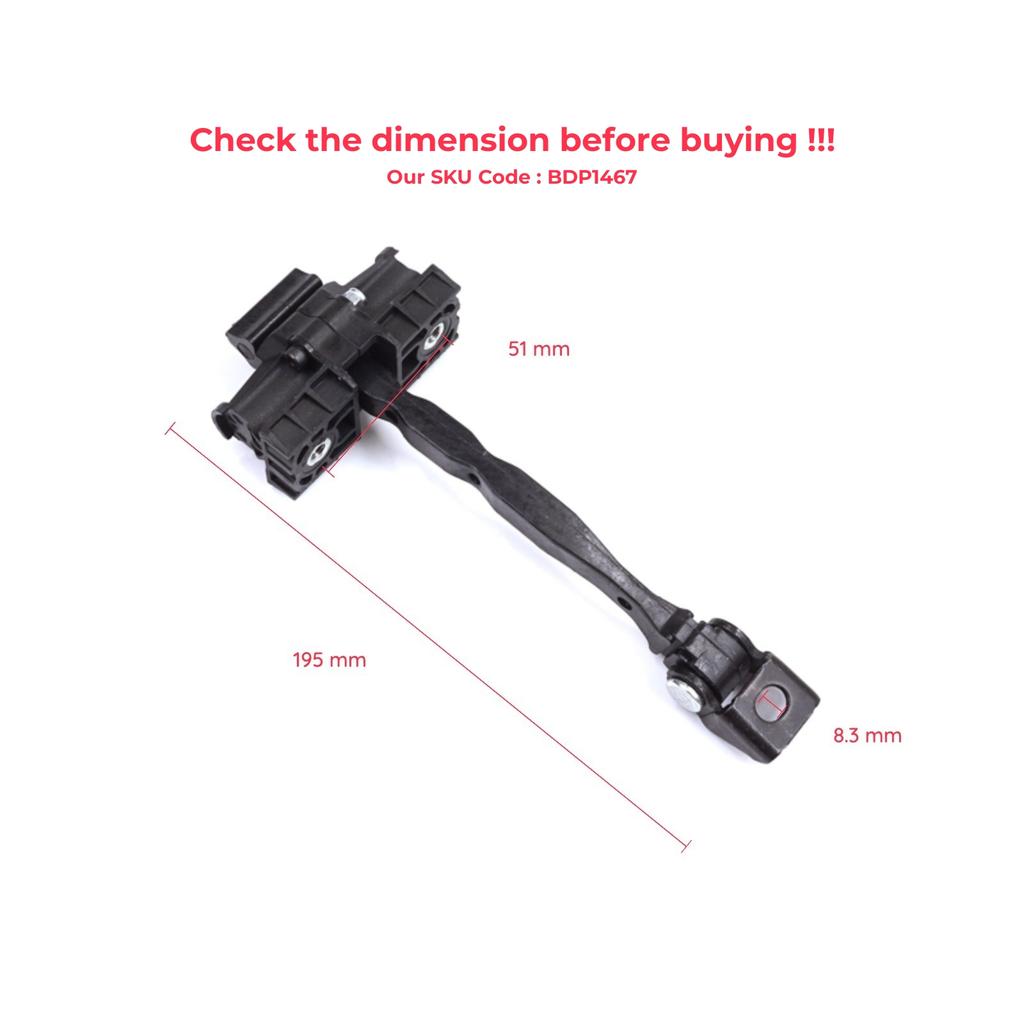 EDP1467 Vordertür Stopper Check Baugruppe Begrenzerband für Skoda Octavia MK3 III A7 5E 5E3 5E5 2012-2021 5E0837249