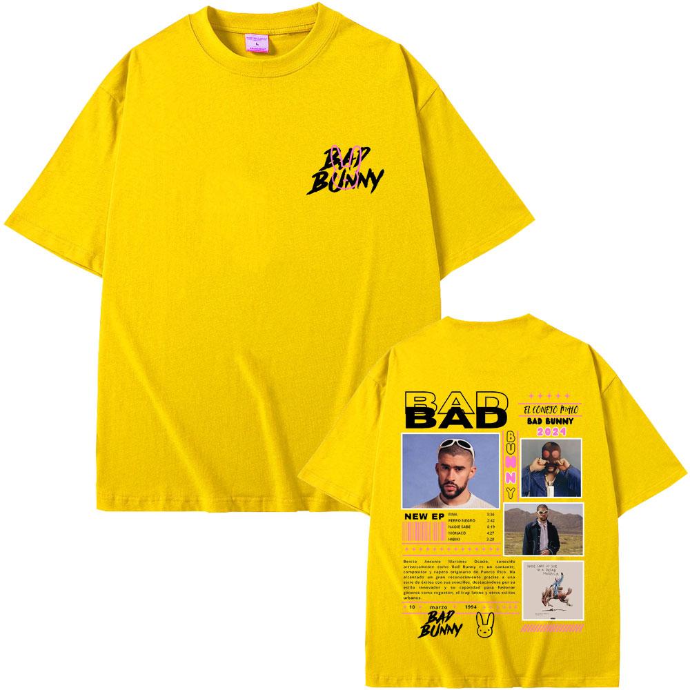 Rapper Bad Bunny Nadie Sabe Lo Que Va A Pasar Manana Music Album Graphic T-shirts Men Women Hip Hop Vintage Oversized T Shirts