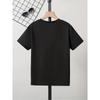 European Size Boys Round Neck Short Sleeved T Shirt with Heart Pattern
