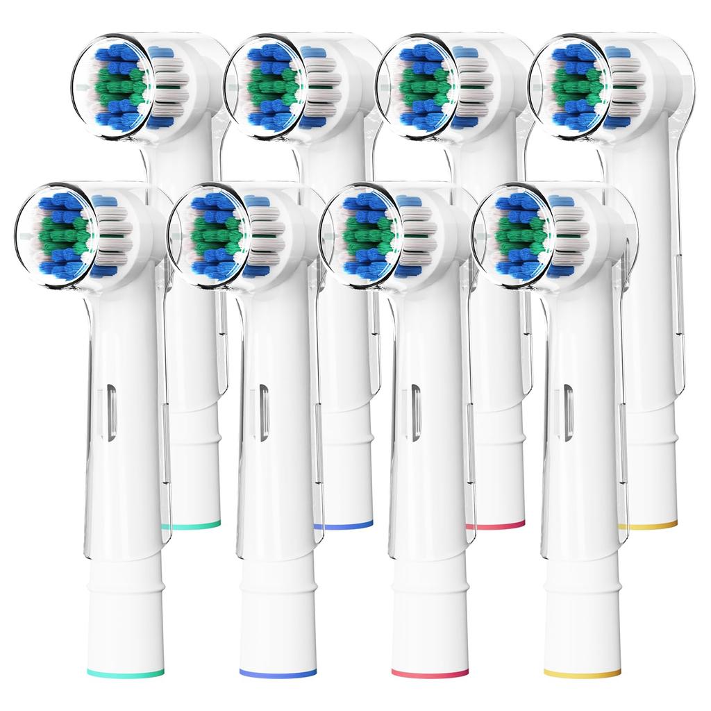 GENKENT Electric Toothbrush Replacement Brush Sets Compatible with Oral Braun Professional Electric Includes Dust Cover 8-Pack Toothbrushes,