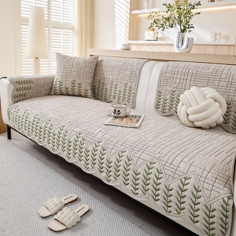 

Подушка для дивана из чистого хлопка, хлопковая ткань, универсальная для всех сезонов Новая кожаная подушка для сиденья дивана, высококачественная нескользящая накидка-полотенце 70*70cm