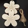 10 Stück Holz-Osterdekorationen zum Bemalen DIY Leere Holzausschnitte Ornament für Ei Hase Kaninchen Schmetterling Blume Frohe Ostern