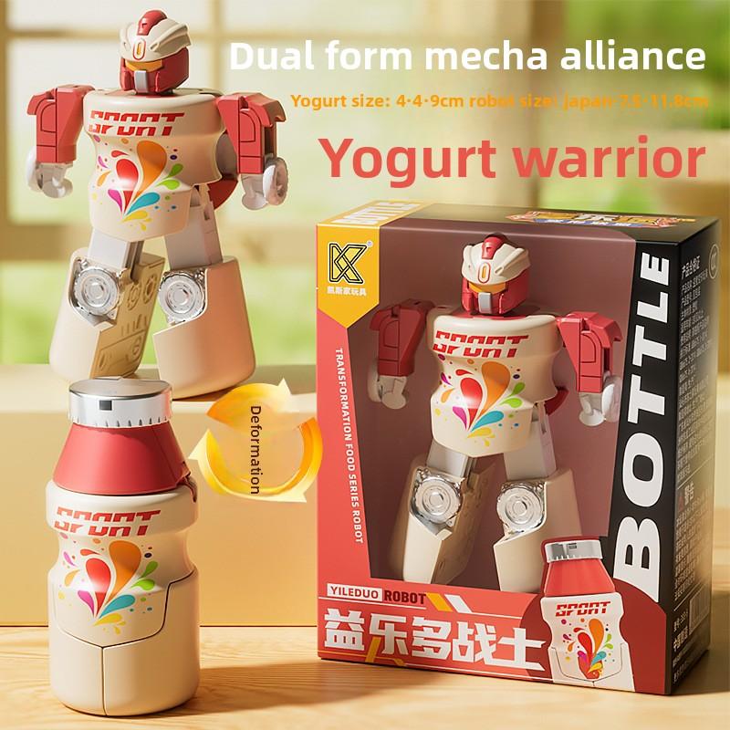 

Burger Cola Fries Ice Cream Transformable Robot Toy Children Mecha Gift Model Yogurt