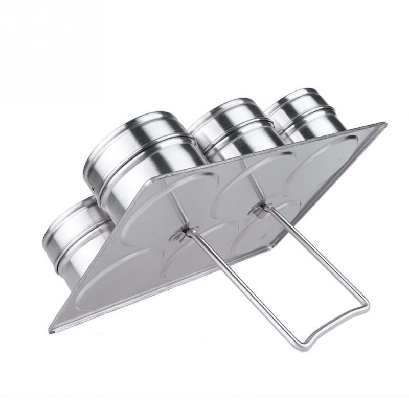 Home Basics Magnetic Steel Spice Storage Rack Kitchen Tin Containers