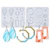 Earring Casting Moulds with Earring Hooks Jump Rings for DIY Resin Jewelry Craft