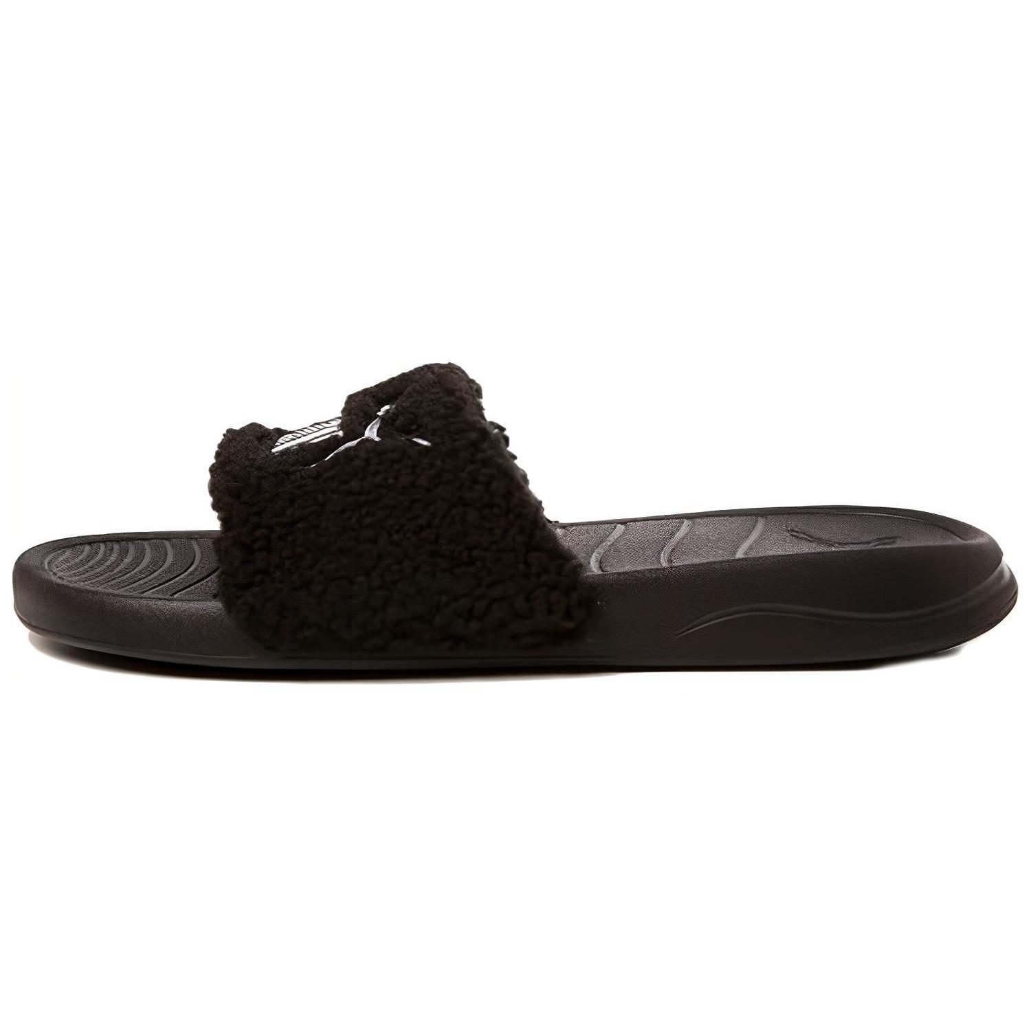 PUMA Popcat 20 Fleece Slippers Black Men s 375955-01 EU 35.5