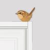Wooden Bird Door Topper Lifelike Bird Door Corner Frame Sign for Home Wall Decor Housewarming Gift for Bird Lovers