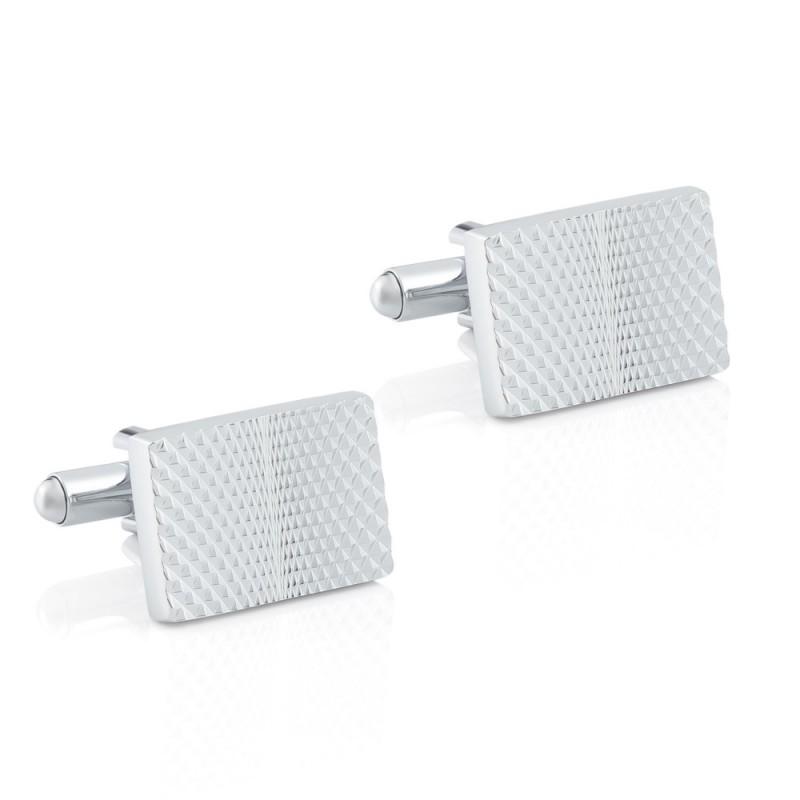 Electroplated Silver Batch Flower All Copper Metal Cufflinks Men s French Shirt CL-L031