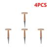 2-5PCS Hand Dibber Stainless Steel Sow Dibbler With Wood Handle For Sowing Seeds Transplanting Plants Planting Bulbs Digging