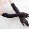 YILIMI Summer Sexy Long Stretchy Sheer Lace Wedding Bride Girl Bridal Tulle Hand Gloves for Women Daily Casual