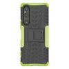 For Sony Xperia 1 V Drop Proof Tyre Pattern PC+TPU Phone Case Kickstand Phone Cover