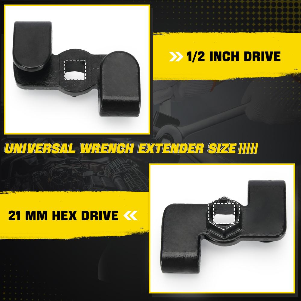 Schlüsselverlängerung für 1/2-Zoll-Antrieb Brechstangen 21mm Sechskantantrieb Universeller Schlüsselverlängerungsadapter Schlüsselverlängerungswerkzeug