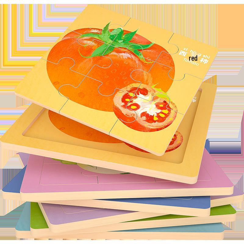 Children's Educational Wooden Animal Pattern Puzzles for Boys and Girls