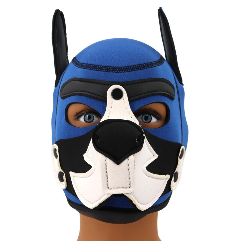 Puppy Fox Neoprene Hood Blue-White - Kinky Puppy - Puppy Play, Dildos Tail