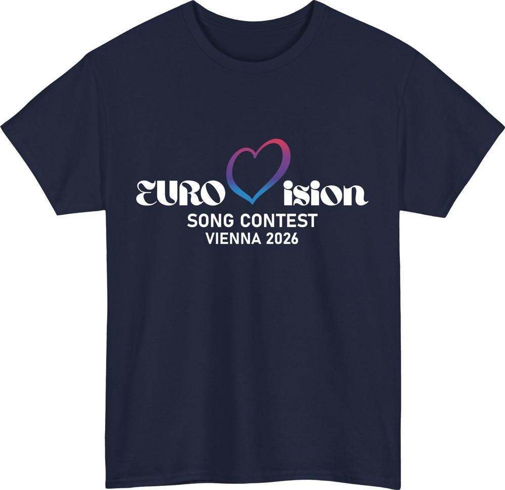 Eurovision vienna 2026 tshirt music contest heart logo fan gift unisex tee top S