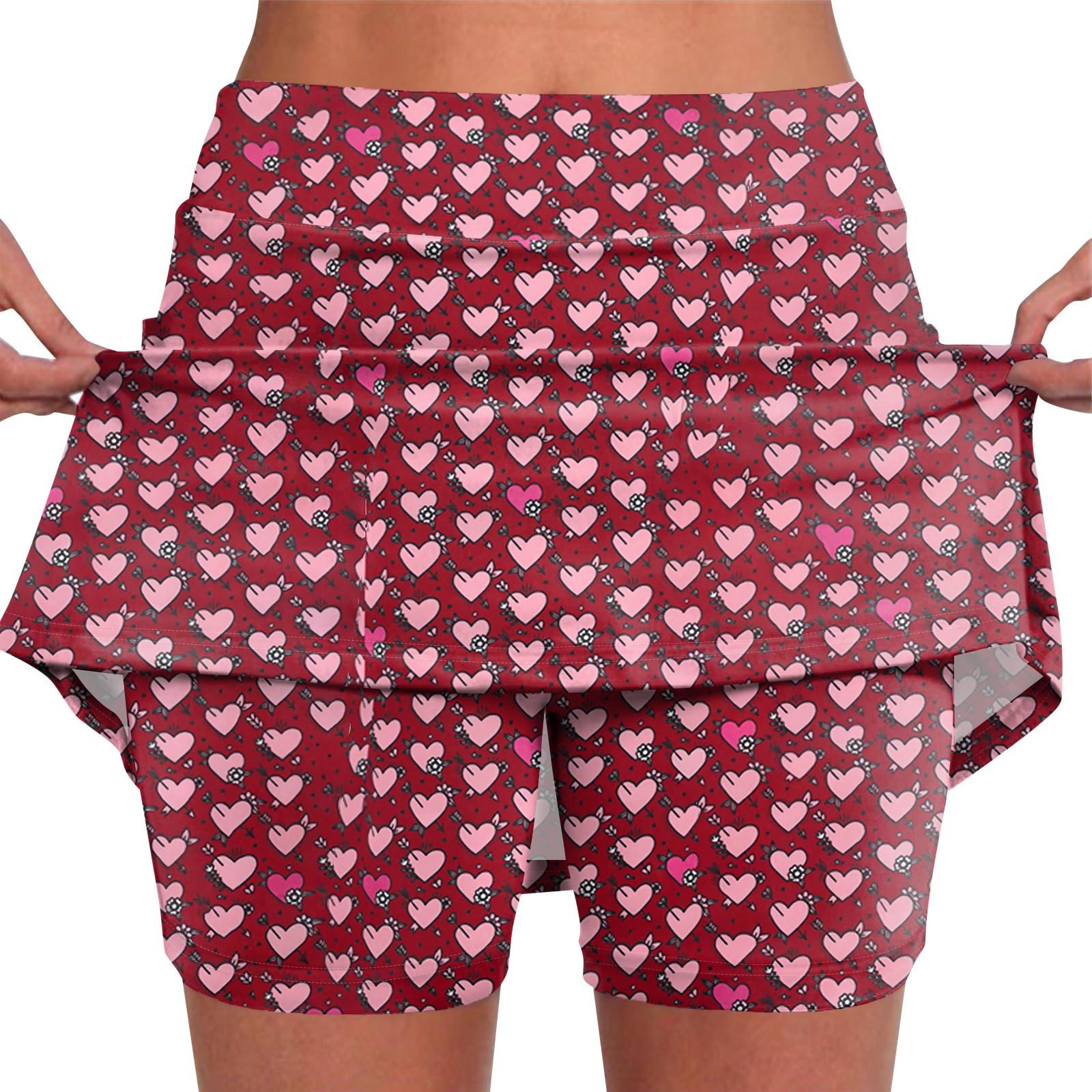 

Elastic Yoga Culottes For Women Print Athletic Shorts Lightweight High Waist Skinny Joggers XXL червоний