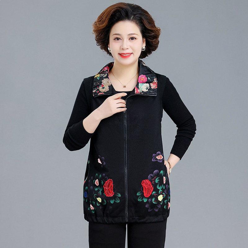 

Stylish Spring and Autumn Vest for Middle-Aged and Elderly Women - Plus Size 4XL (150-160 jin)