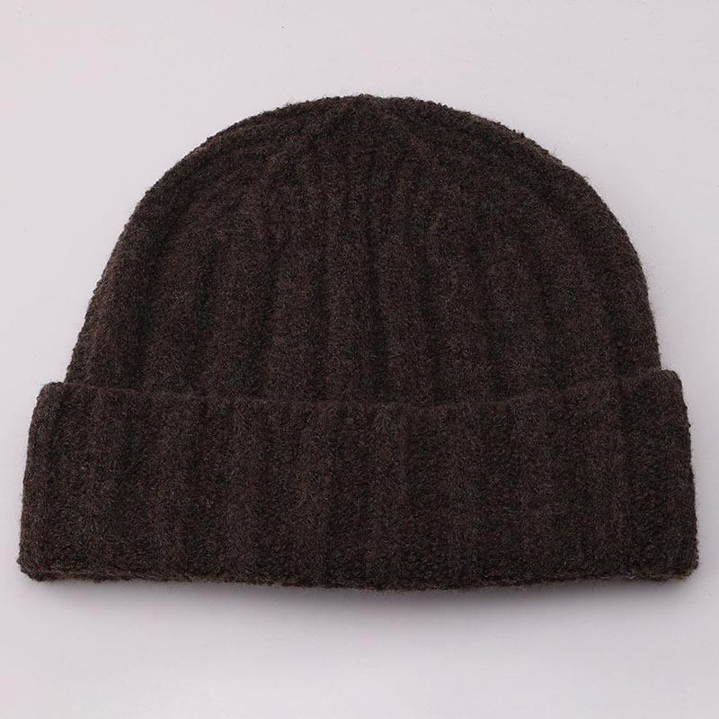 Big Head Circumference Cashmere Knitted Hat European and American Simple Solid Color Autumn and Winter Ear Protection Wool Hat Spot