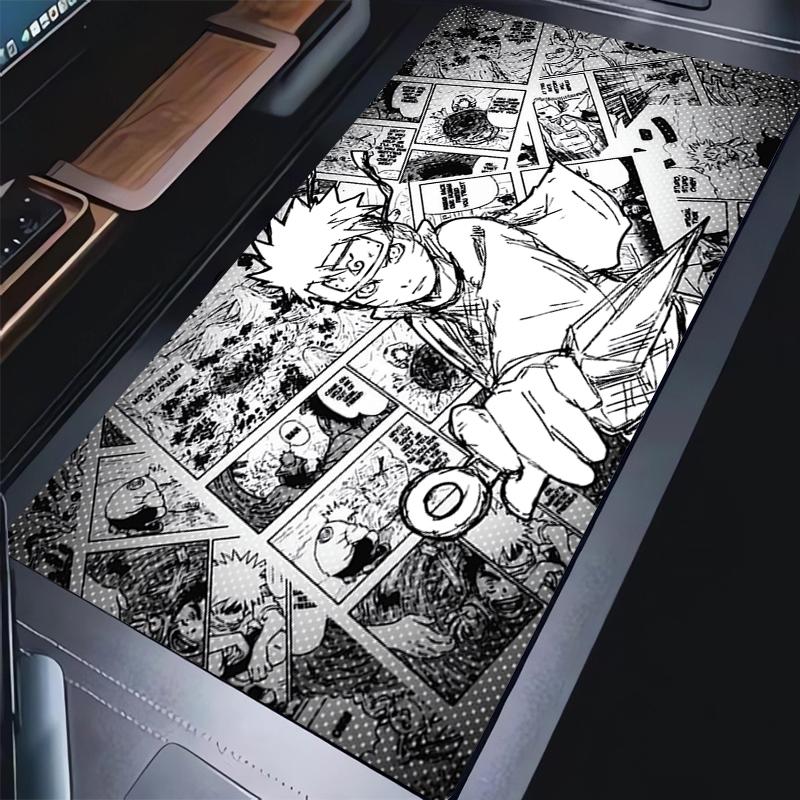 Mouse Pad Japan Anime HD Print Mousepad Laptop Naruto Uzumaki Gaming Keyboard Pad PC Black And White Gamer Cool Desk Mouse Mat