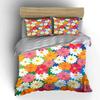 Colorful Floral Daisy Pattern Bedding Duvet Cover Set  (1*Duvet Cover 2*Pillowcases, without duvet insert)