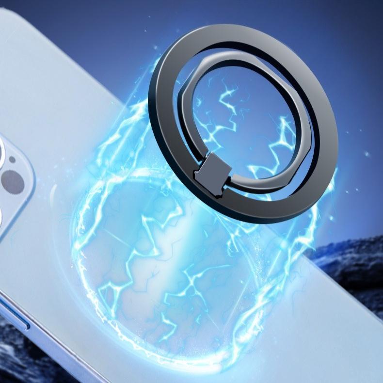 Magnetic Ring IPhone Holder for MagSafe Removable Grip Stand for iPhone Support Portable Mobile Phone Magnet Foldable Bracket