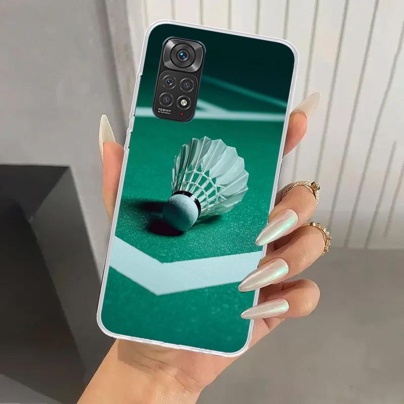 Badminton Sport Phone Case for Xiaomi Redmi Note 15 14 14S 13 12S 12 Pro 11S 11 Plus 11T 11E 10S Soft Funda Print Shell Redmi No