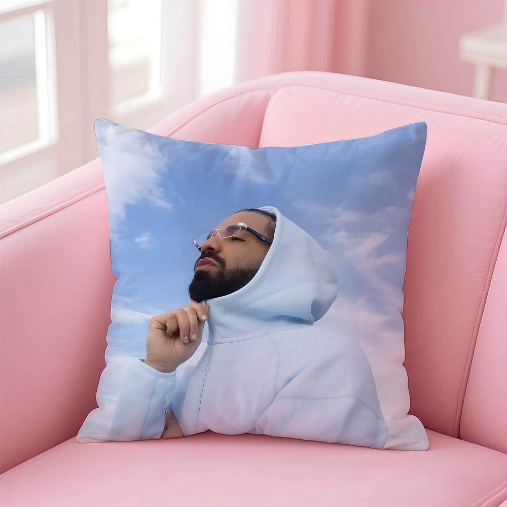 popular singer Drake Cushion Cover Comfortable Reversible Pillow Cover Ideal for Car Sofa Bedroom & Beyond